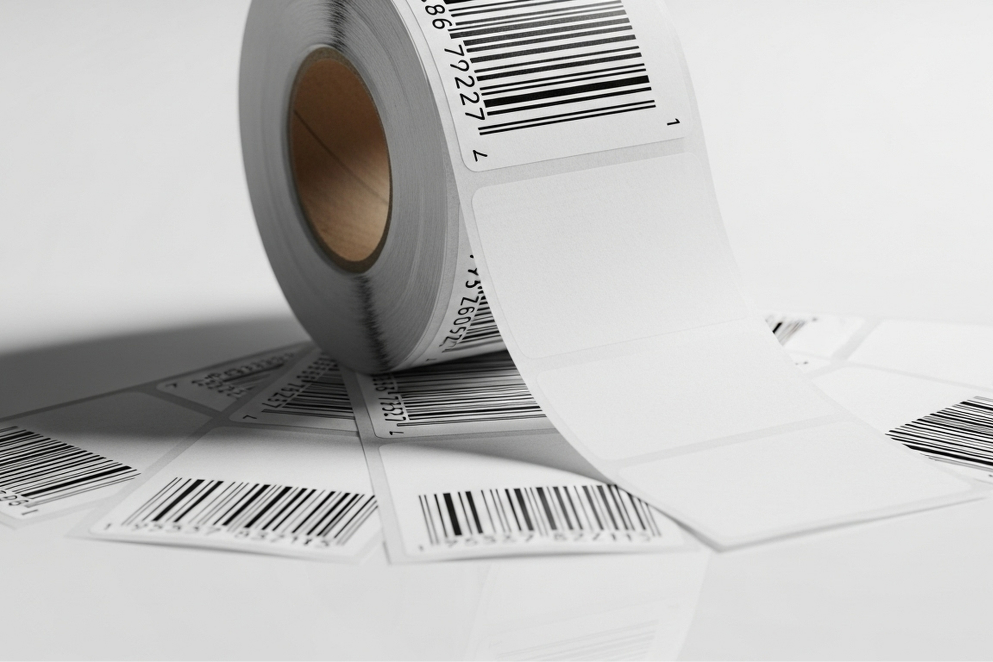 Chrome Barcode Label Roll