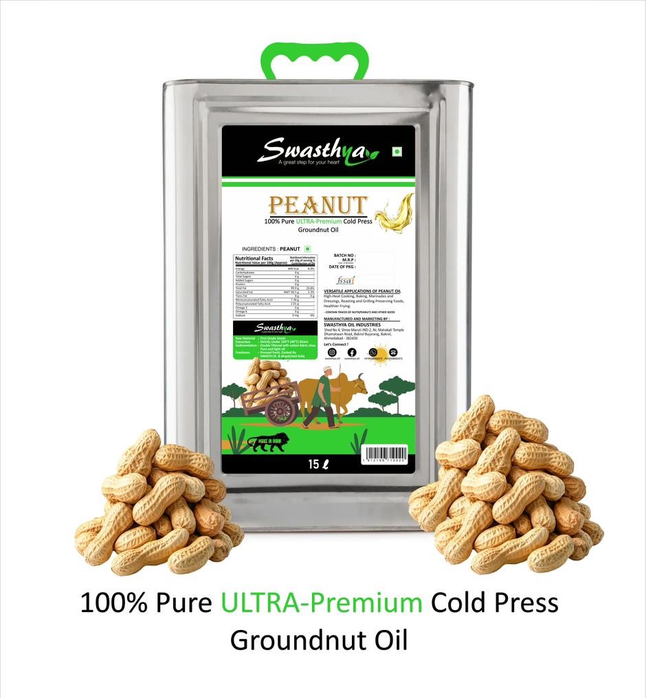 100% Ultra-Premium Cold Press Groundnut Oil