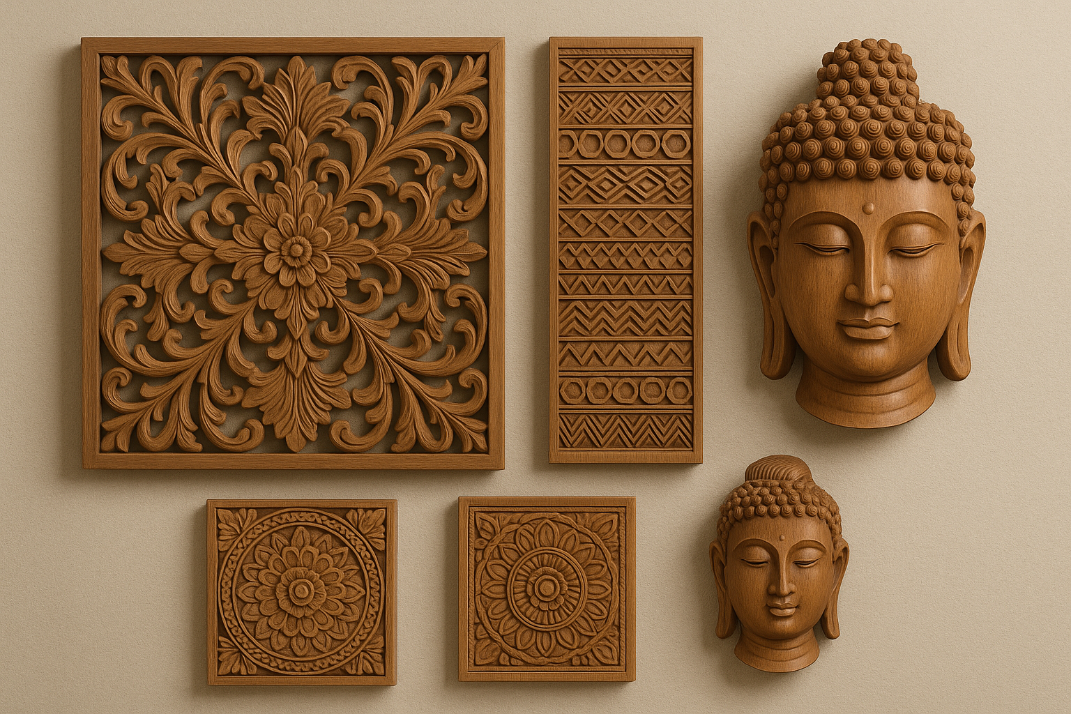 Wooden Sculptures & Wall Panels